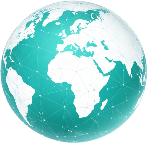 Globe showing Africa